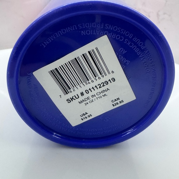 Starbucks Summer 2021 Wave Pink Purple Blue 24 oz Venti Cold Cup Tumbler NEW - Picture 3 of 6